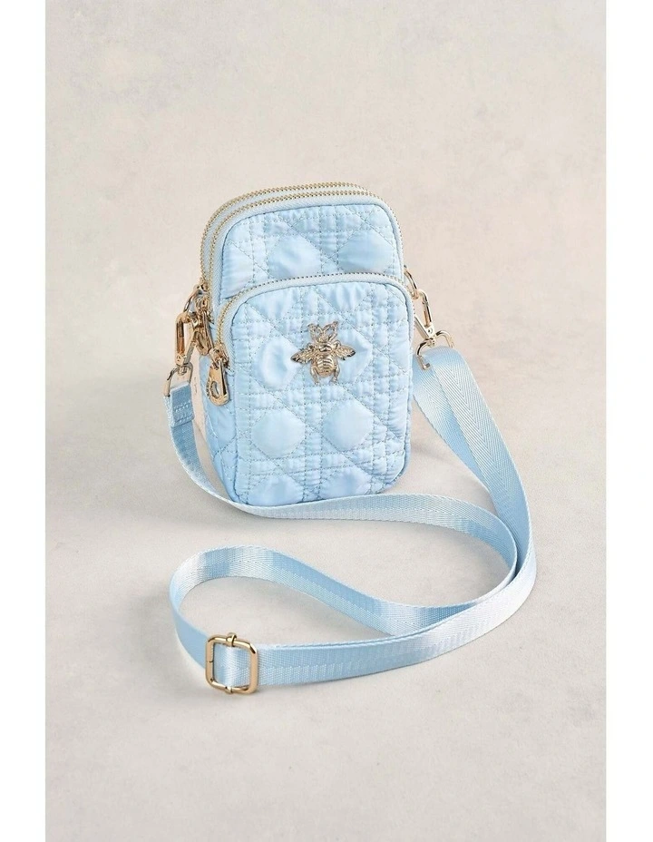Quilted Phone Bag - Sky Blue image 4