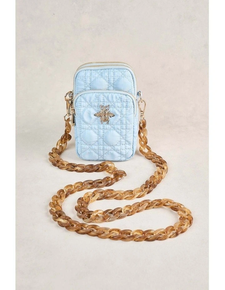 Quilted Phone Bag - Sky Blue image 5