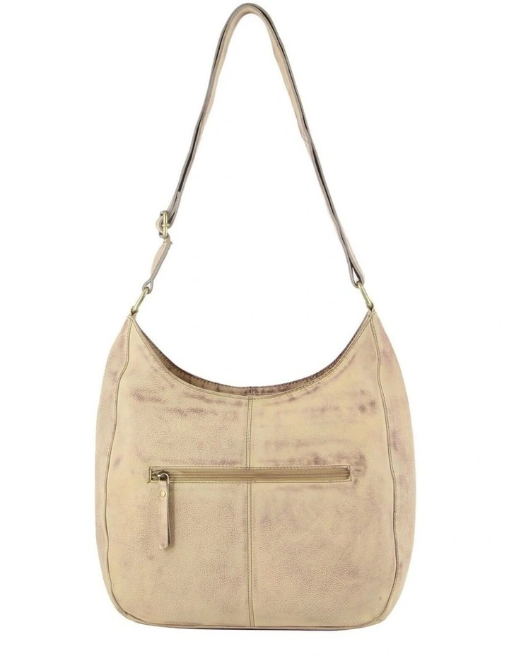 Pierre Cardin Womens Italian Leather Bag Perforated Cross Body Travel - Latte image 2