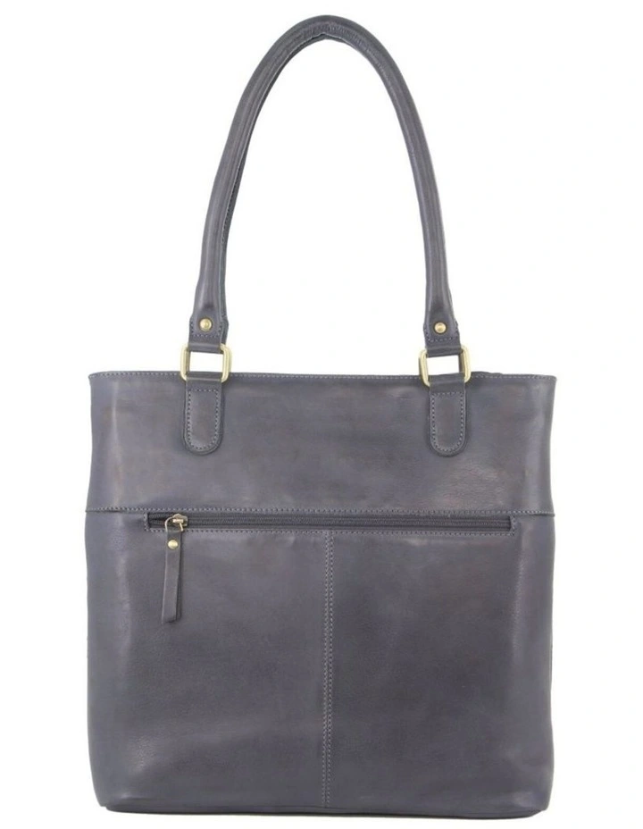Pierre Cardin Womens Leather Perforated Shoulder Bag with stud Detailing - Teal image 2