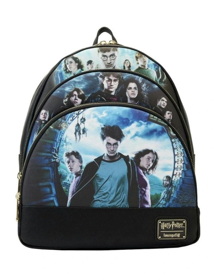Harry Potter Trilogy Series 2 Triple Pocket Mini Backpack Bag 11in image 1