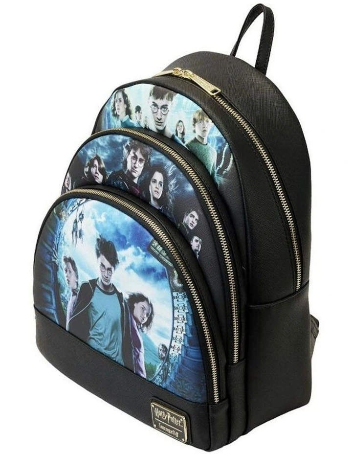 Harry Potter Trilogy Series 2 Triple Pocket Mini Backpack Bag 11in image 3