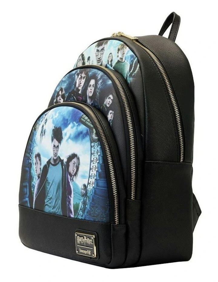 Harry Potter Trilogy Series 2 Triple Pocket Mini Backpack Bag 11in image 4