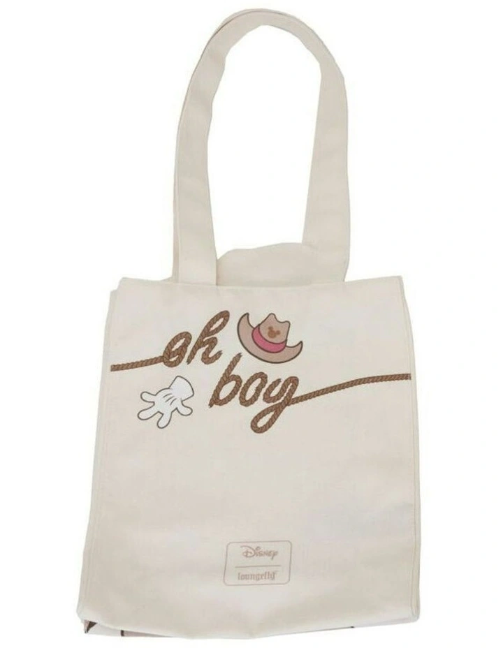 Disney Western Mickey Women's Canvas Shoulder Tote Bag Shopping Carry 35.6cm image 2