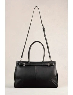 Leather Tote Bag - Black