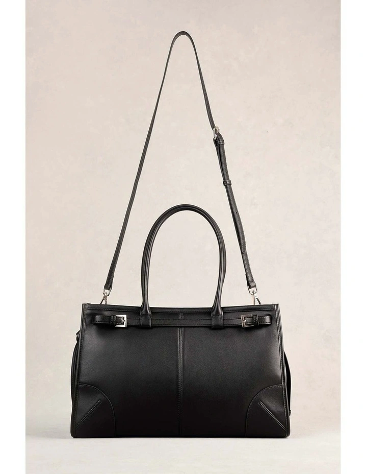 Leather Tote Bag - Black image 1