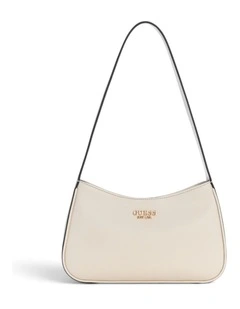 Cerelia Top Zip Shoulder Bag in Bone