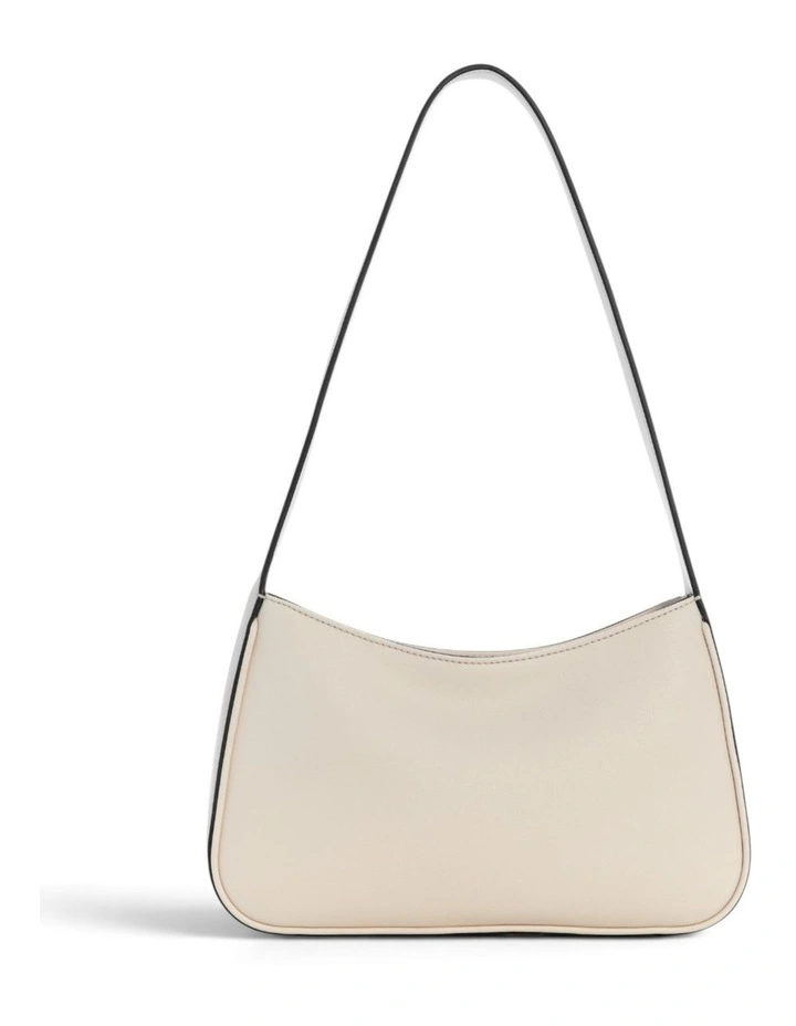 Cerelia Top Zip Shoulder Bag in Bone image 4