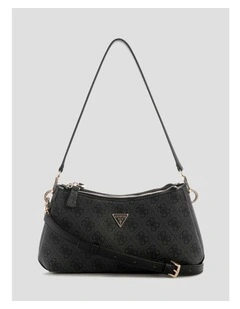 Noelle Shoulder Crossbody Bag in Black Logo