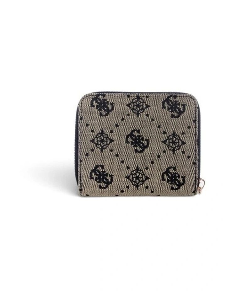 Melinda Small Zip Around Wallet in Black Logo image 3