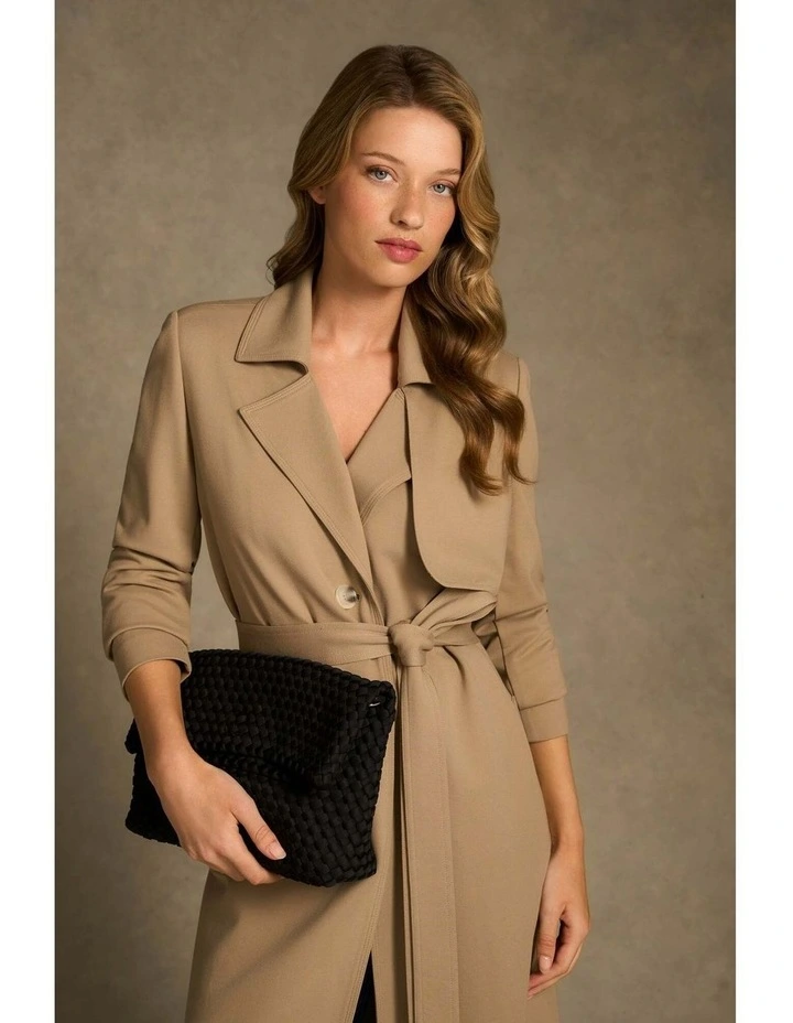 Soft Woven Clutch - Black image 2