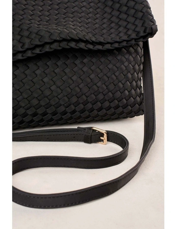 Soft Woven Clutch - Black image 4