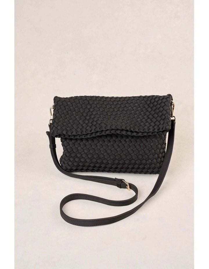 Soft Woven Clutch - Black image 5