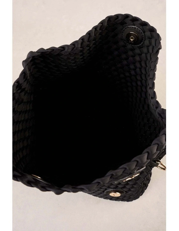Soft Woven Clutch - Black image 6