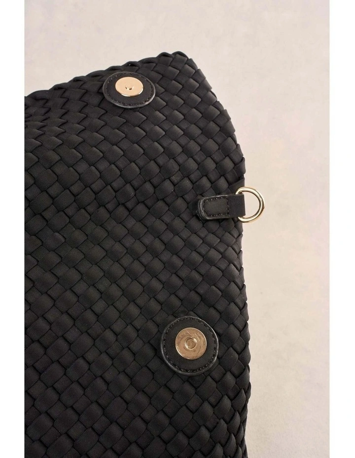Soft Woven Clutch - Black image 7