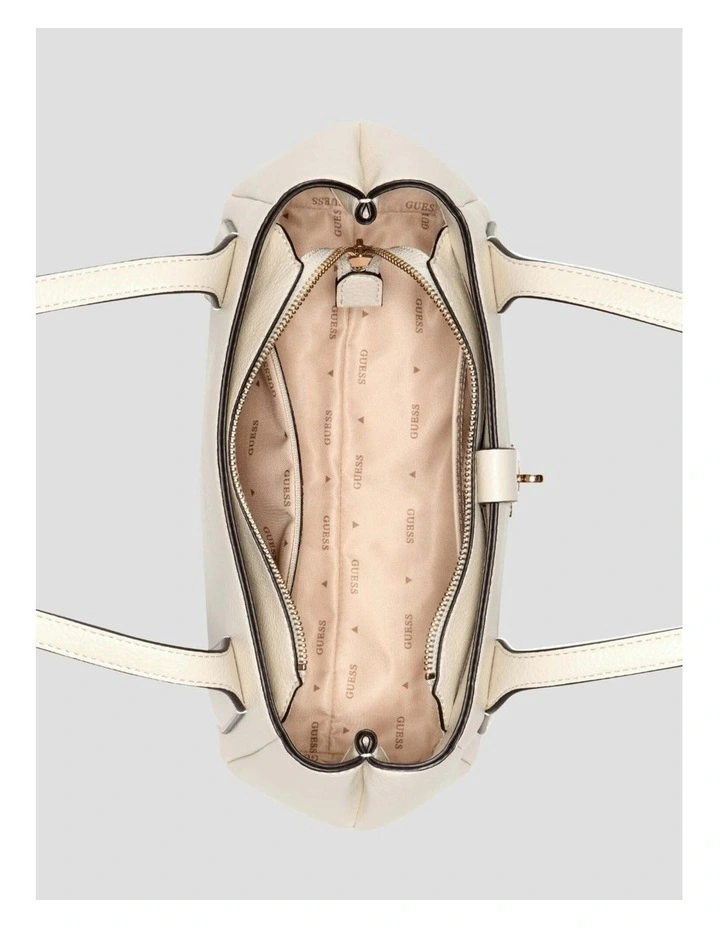 Brooke Shoulder Satchel Bag in White image 4