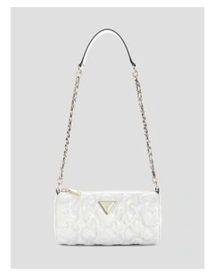 Giully Mini Barrel Bag in White