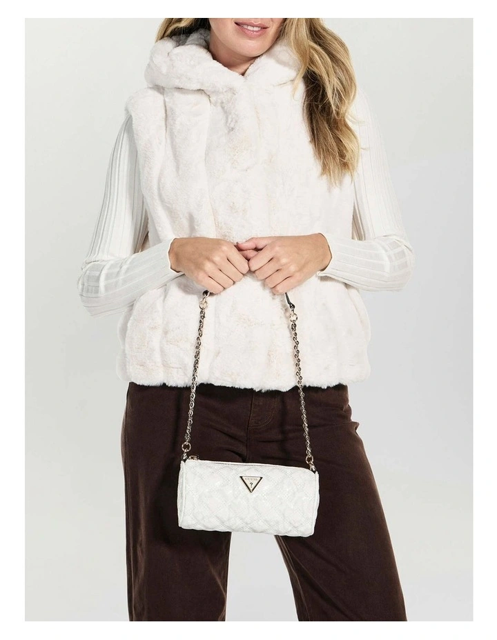 Giully Mini Barrel Bag in White image 2