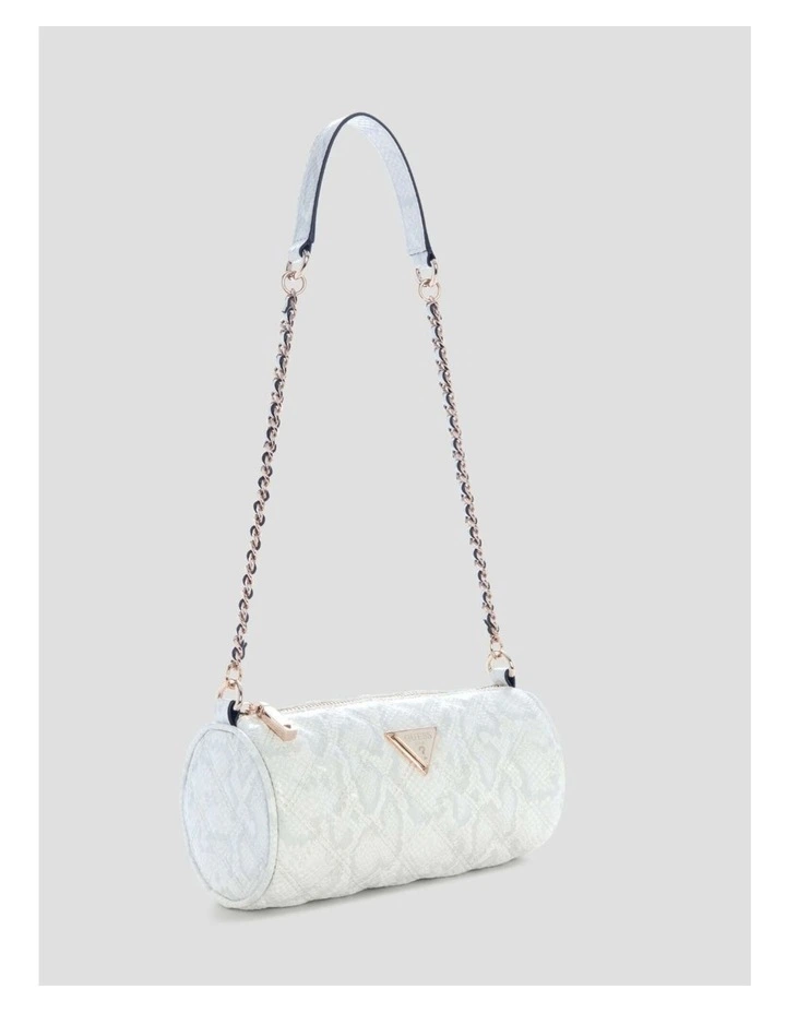 Giully Mini Barrel Bag in White image 3