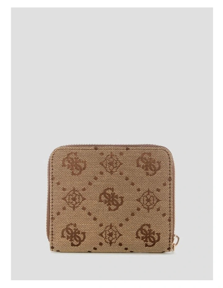 Melinda Small Zip Around Wallet in Brown Logo image 2