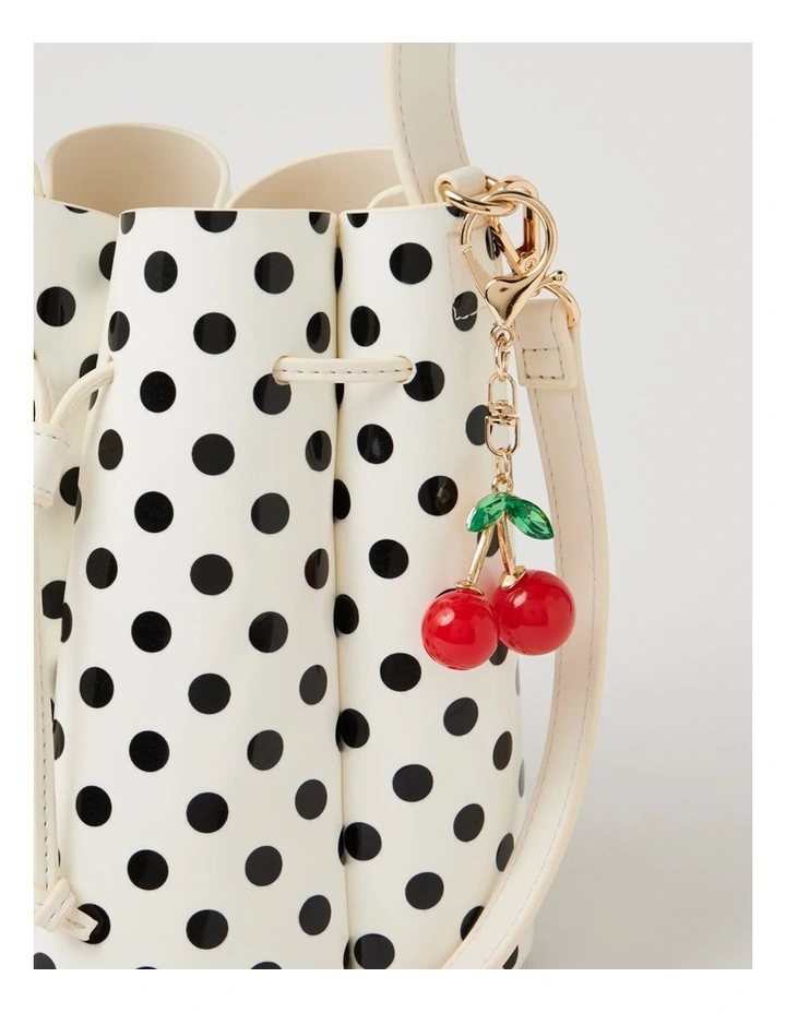 Lazzura White Black Spot Patent Pu Handbag image 4