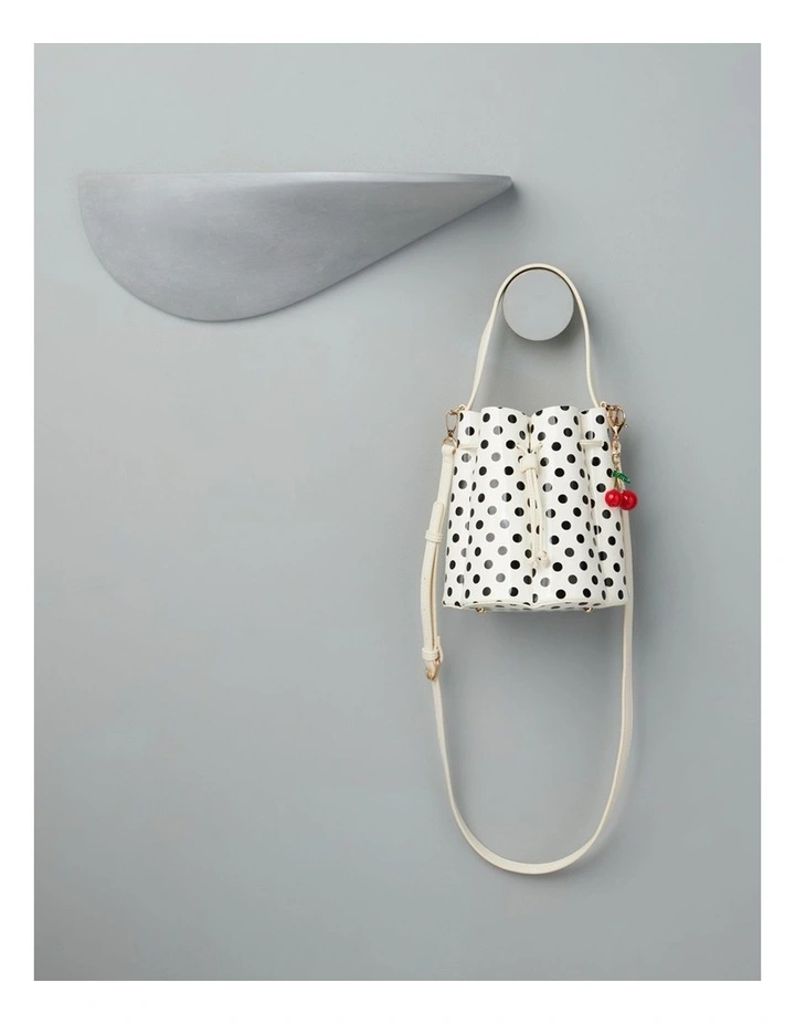 Lazzura White Black Spot Patent Pu Handbag image 6