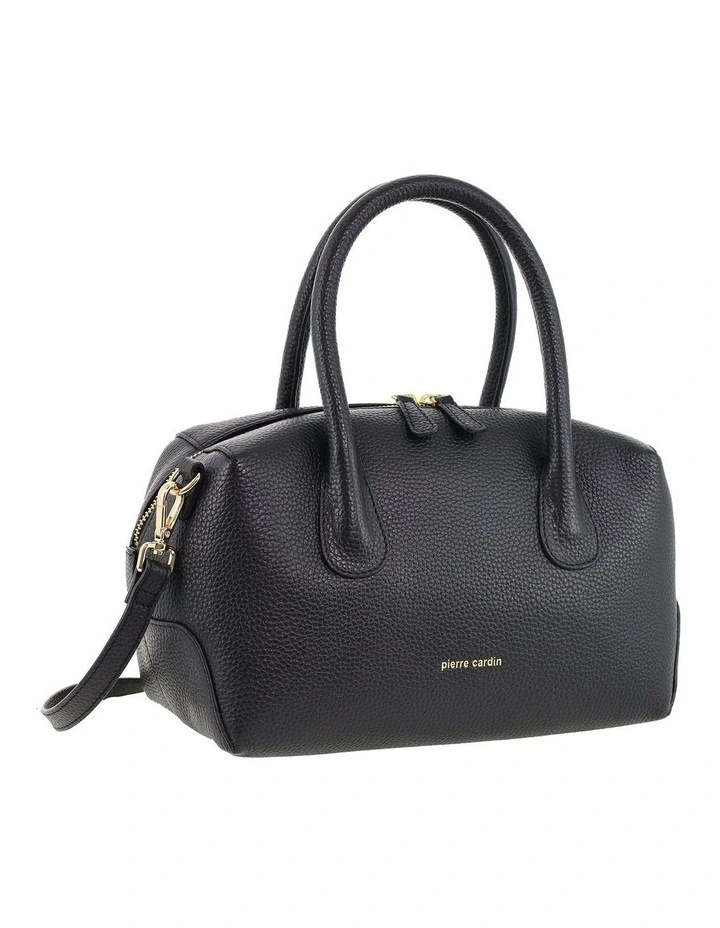 Pierre Cardin Italian Leather Tote Crossbody Bag in Black image 1
