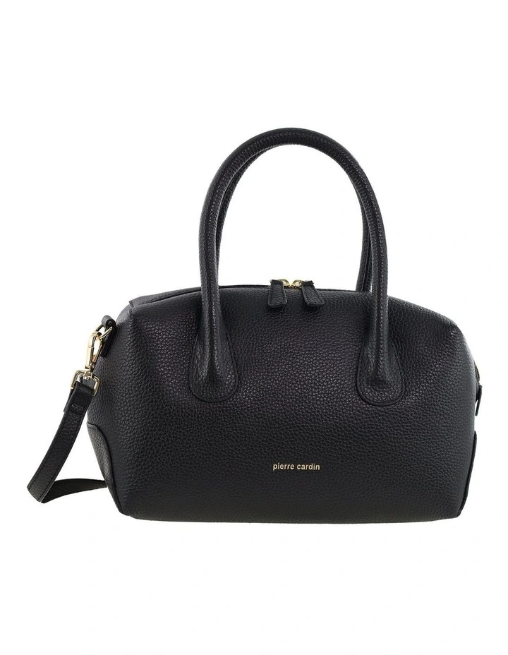 Pierre Cardin Italian Leather Tote Crossbody Bag in Black image 6