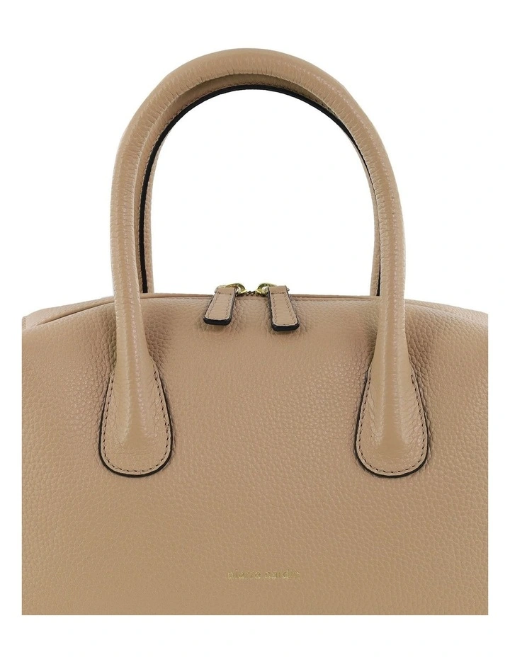 Pierre Cardin Italian Leather Tote Crossbody Bag in Camel image 4