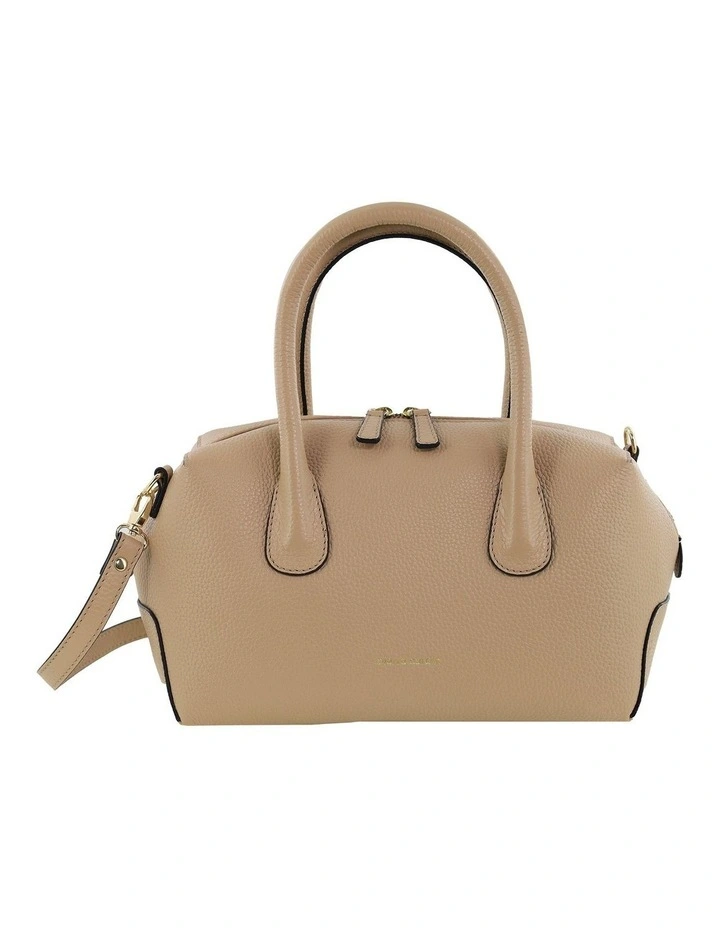 Pierre Cardin Italian Leather Tote Crossbody Bag in Camel image 5