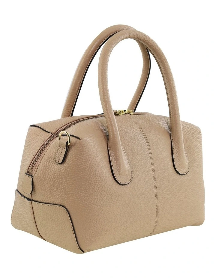 Pierre Cardin Italian Leather Tote Crossbody Bag in Camel image 6