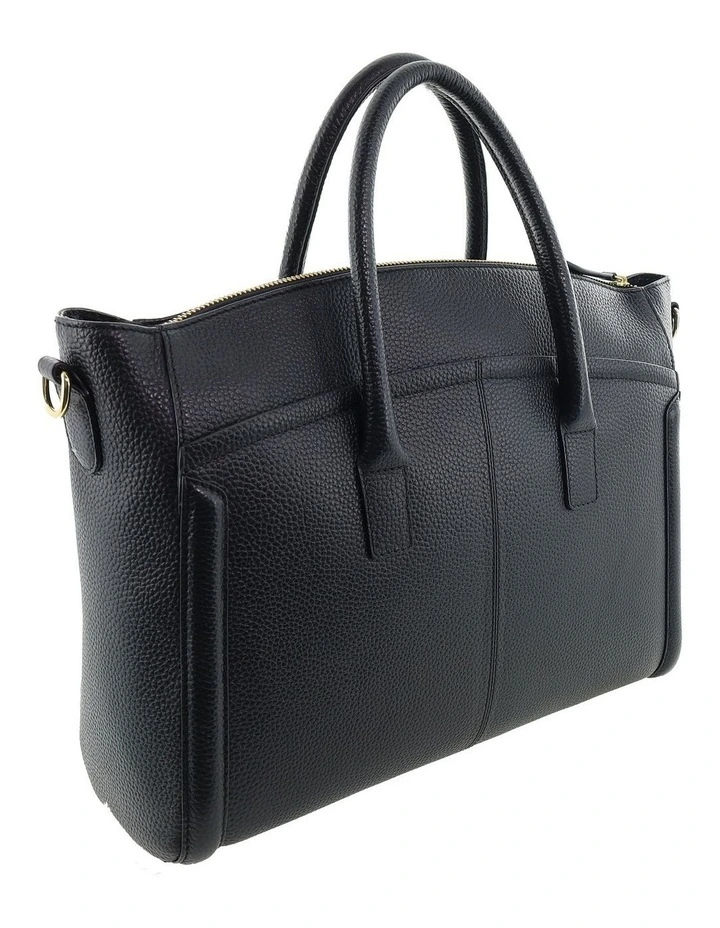 Pierre Cardin Genuine Leather Square Tote Crossbody Bag in Black image 6