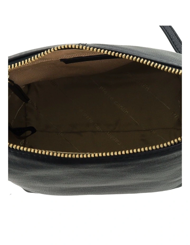 Pierre Cardin Genuine Leather Bucket Crossbody Bag in Black image 2