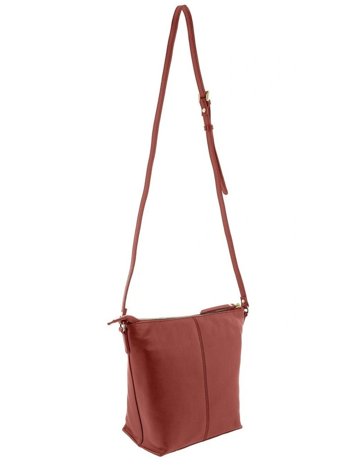 Pierre Cardin Genuine Leather Bucket Crossbody Bag in Terra image 4