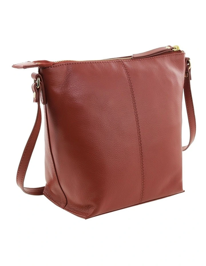 Pierre Cardin Genuine Leather Bucket Crossbody Bag in Terra image 6