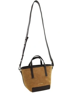 Pierre Cardin Genuine Suede Leather Bag in Camel