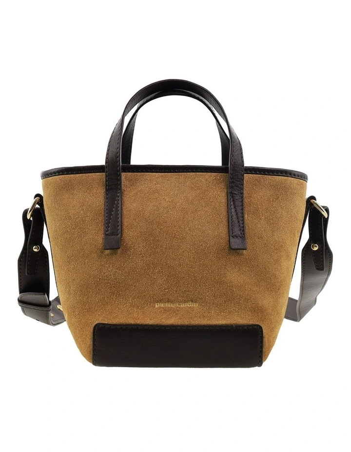 Pierre Cardin Genuine Suede Leather Bag in Camel image 5
