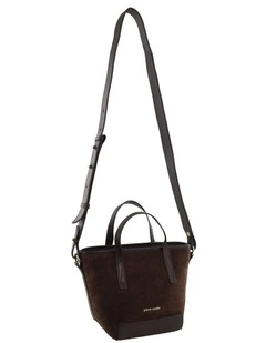 Pierre Cardin Genuine Suede Leather Bag in Chocolate