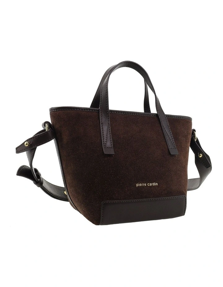 Pierre Cardin Genuine Suede Leather Bag in Chocolate image 4