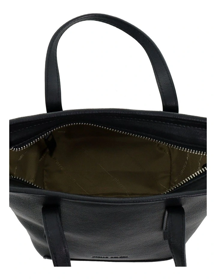 Pierre Cardin Genuine Leather Tote Crossbody Bag in Black image 3
