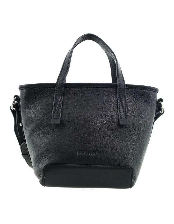 Pierre Cardin Genuine Leather Tote Crossbody Bag in Black image 5