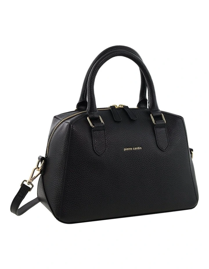 Pierre Cardin Genuine Leather Mini Tote Crossbody Bag in Black image 1