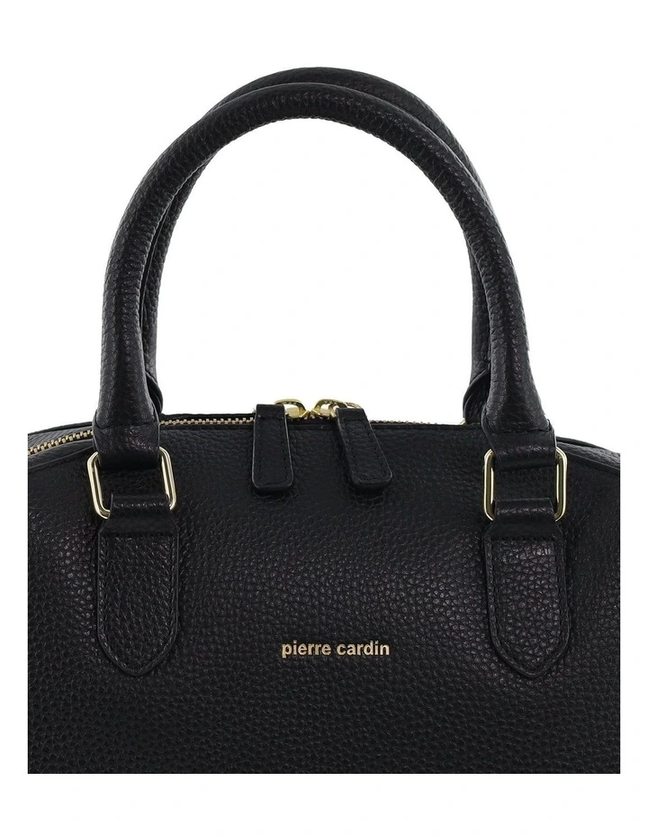 Pierre Cardin Genuine Leather Mini Tote Crossbody Bag in Black image 6