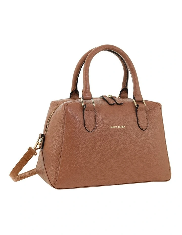Pierre Cardin Genuine Leather Mini Tote Crossbody Bag in Chocolate image 1