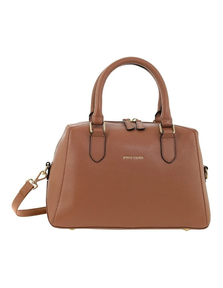Pierre Cardin Genuine Leather Mini Tote Crossbody Bag in Chocolate image 4