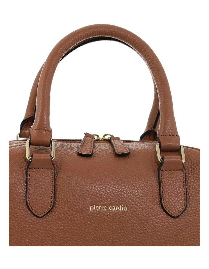 Pierre Cardin Genuine Leather Mini Tote Crossbody Bag in Chocolate image 6