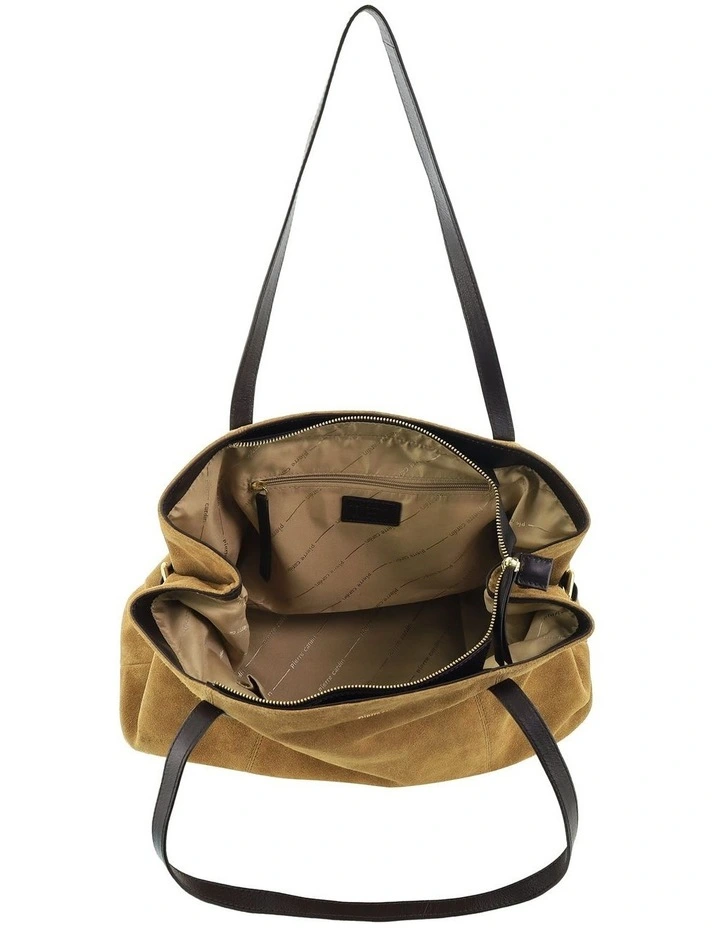 Pierre Cardin Genuine Suede Leather Shoulder Bag in Camel image 2