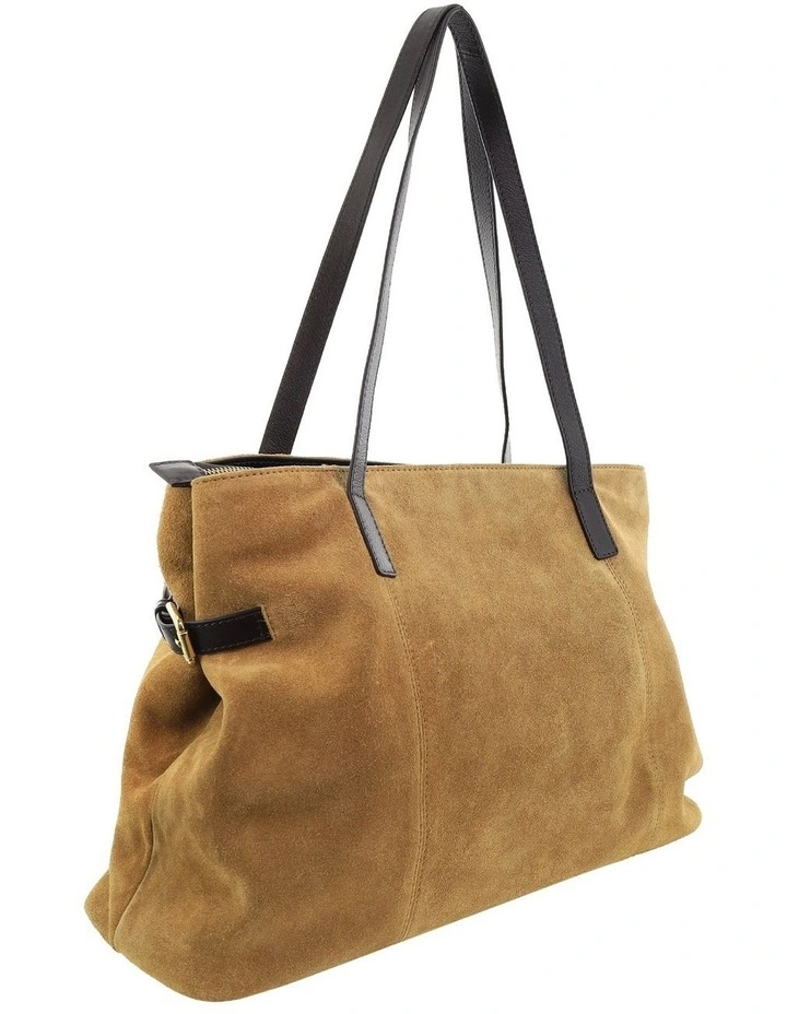 Pierre Cardin Genuine Suede Leather Shoulder Bag in Camel image 3