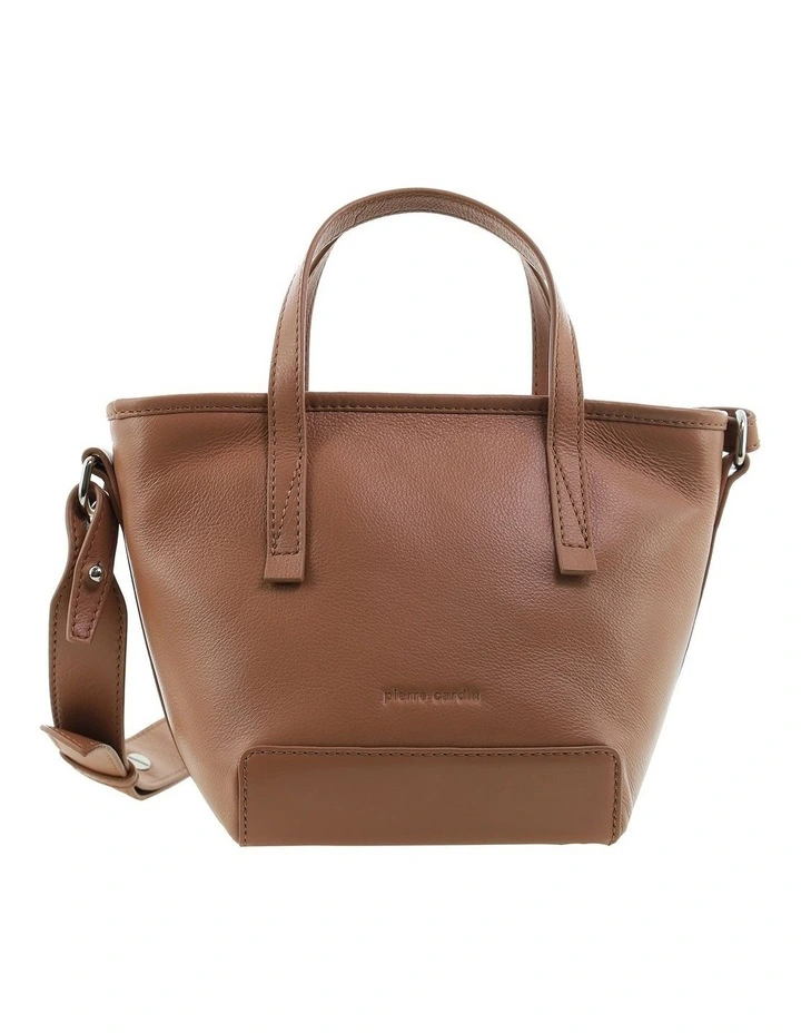 Pierre Cardin Genuine Leather Tote Crossbody Bag in Chocolate image 5