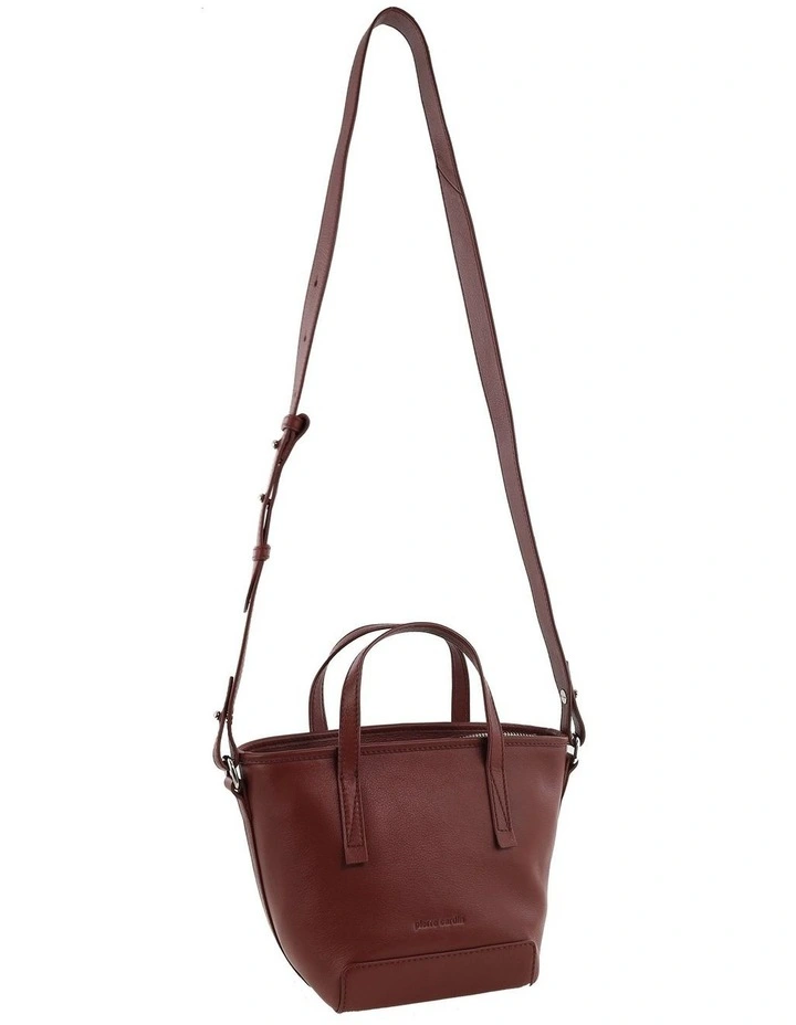 Pierre Cardin Genuine Leather Tote Crossbody Bag in Wine image 1